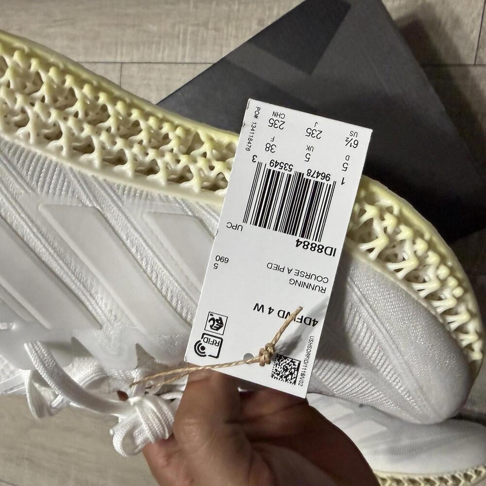 Adidas 4DFWD 4 Cloud White Core White Womens Running Shoes ID8884 NEW Sz 6.5 - Picture 6 of 7